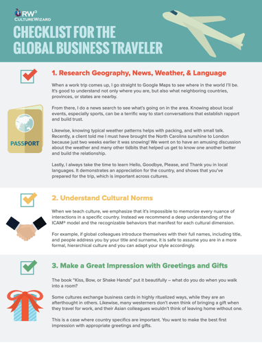 Checklist for the Global Business Traveler
